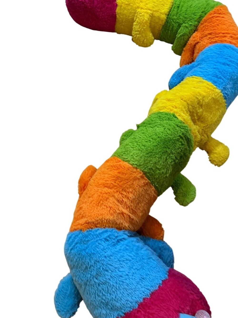 Toys R Us Jumbo Rainbow Plush Caterpillar Toy Approx 8 Feet Long Soft Stuffed An - Picture 3 of 5